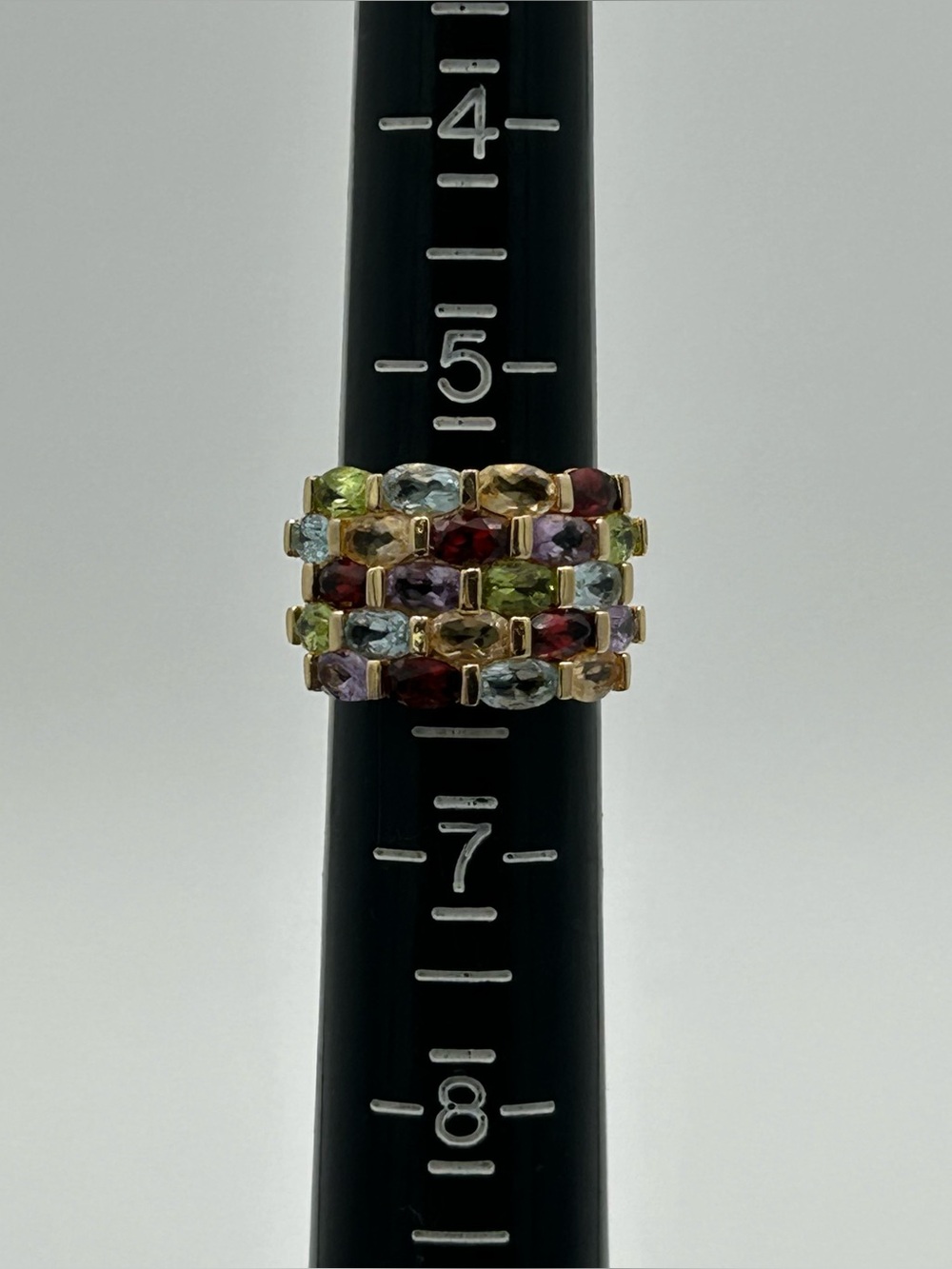 Ross-Simons Gold-Tone Sterling Silver Multicolor Gemstone Ring - Picture 11 of 11